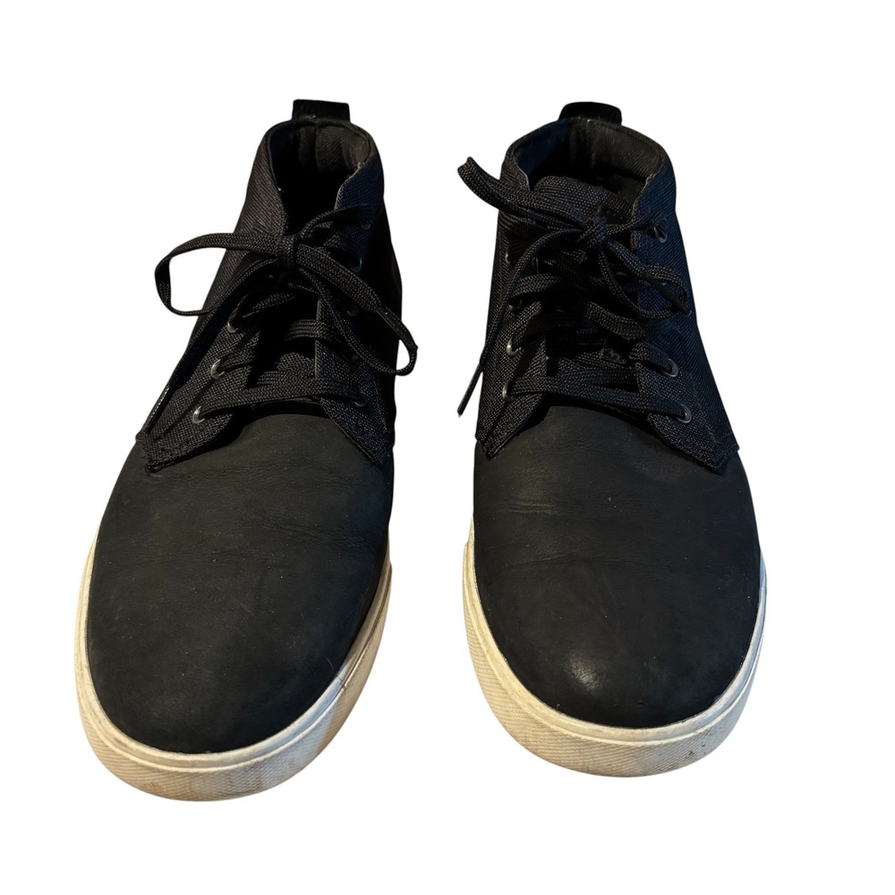 Timberland Groveton Chukka‎ Black Leather Canvas Sneakers 6746A Mens 10.5M
